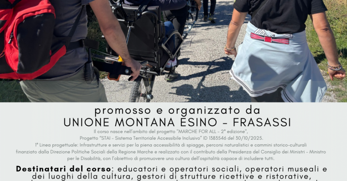 Locandina corso turismo accessibile