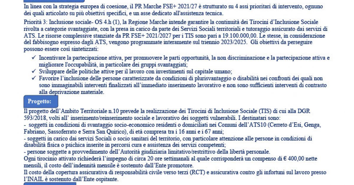 locandina A3 PR Marche FSE TIS_prosecuzione